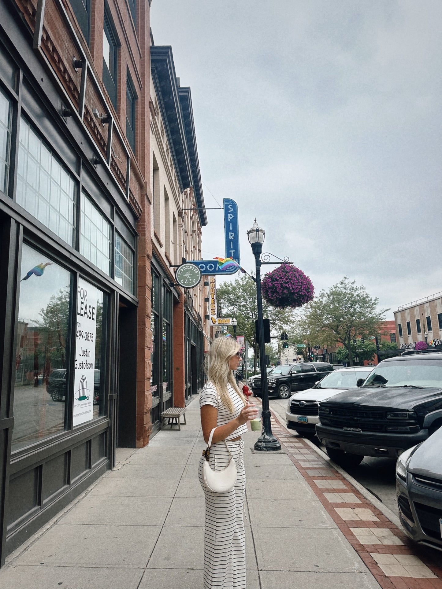 black and cream striped pants